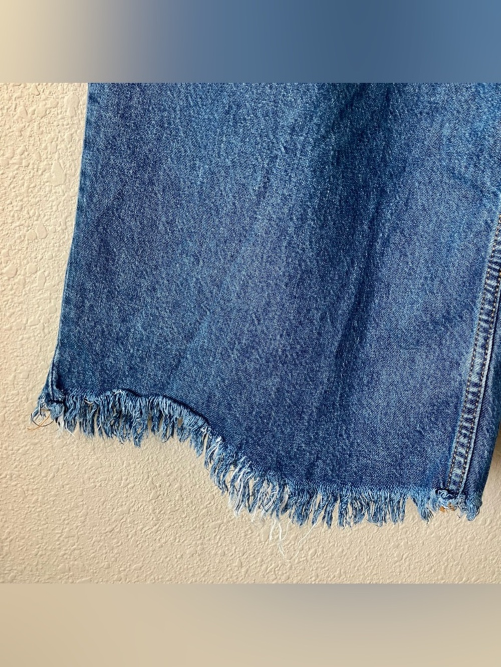 FREE PEOPLE We The Free Old West Wide Leg Jeans Size 29 Baggy Fray Hem Festival - Picture 9 of 13